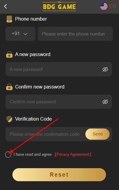 Click on I have read and agree